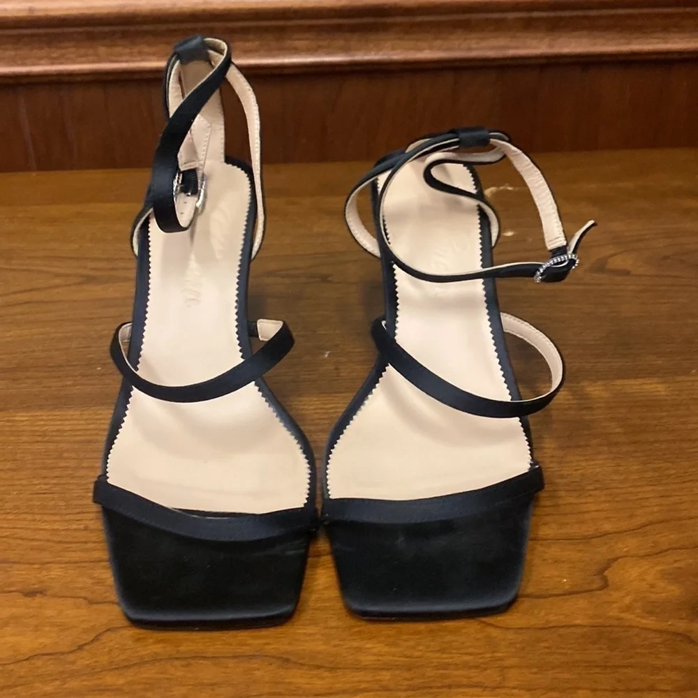 J Crew Ava strappy glitter heels in satin Item BP333